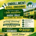 ENROLLMENT STILL ONGOING!